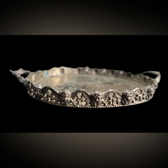 Other - Cherub Silver Plated Vanity Tray